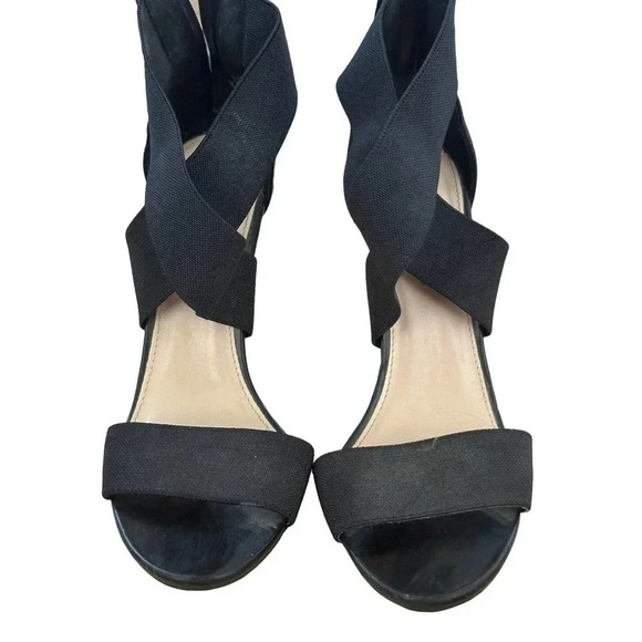 Madden Girl Rory Black Strappy Stiletto Heeled Sandals Size 7 - Picture 1 of 7